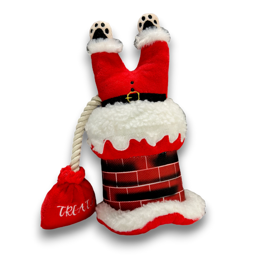 Santa Paws Christmas Plush Dog Toy