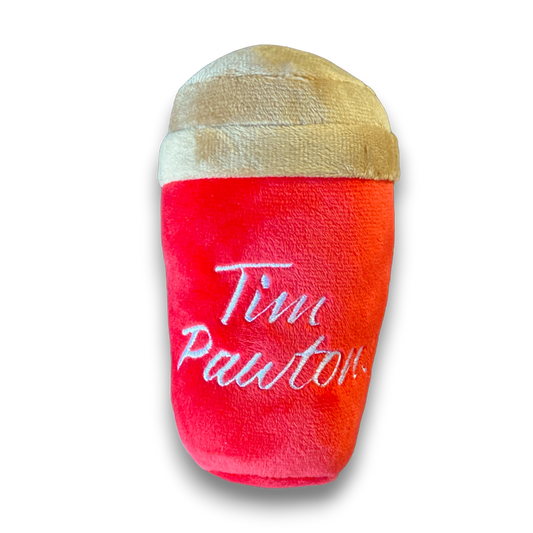 Tim Pawtons Coffee Plush Dog Toy